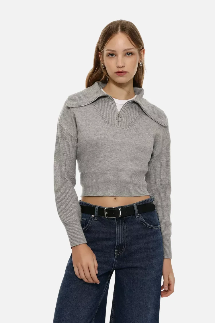 Zip neck jumper - Image 5